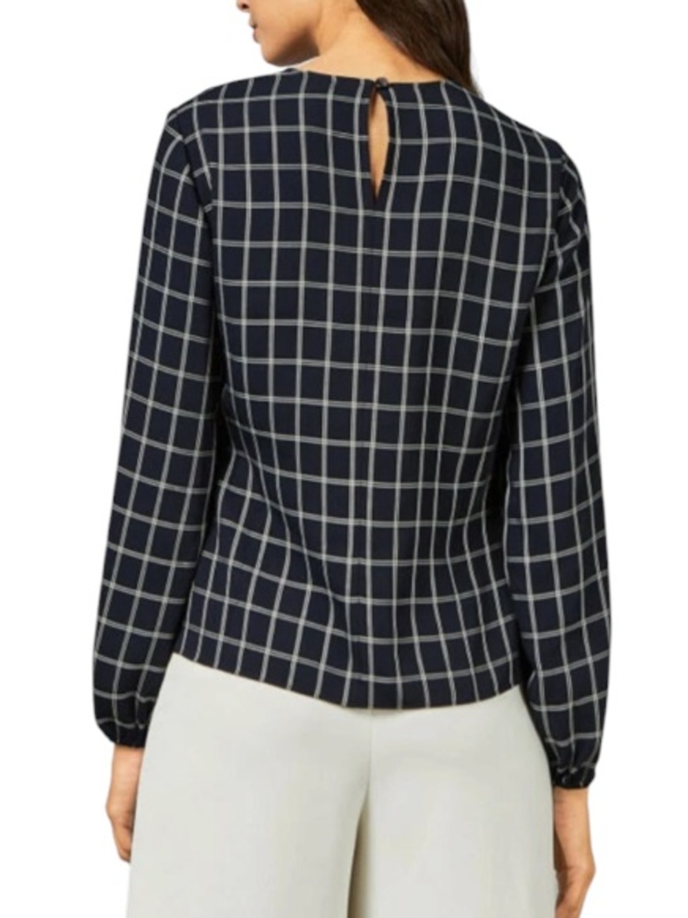 Ted Baker London Toulaa Tie Waist top Dark Blue size 1 or small - Picture 2 of 10